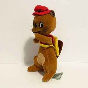 Dakin Dream Pets Beaver Camper Scout Plush Vintage Stuffed Animal 1960s 70s Toy